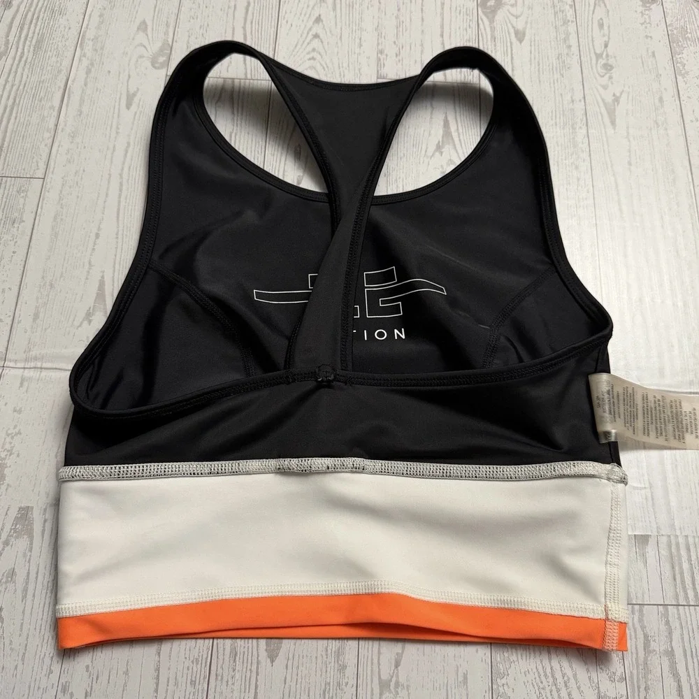 P.E Nation Curb Crop Top Sports Bra Size XS Graphic Logo PE‎ Extra Small